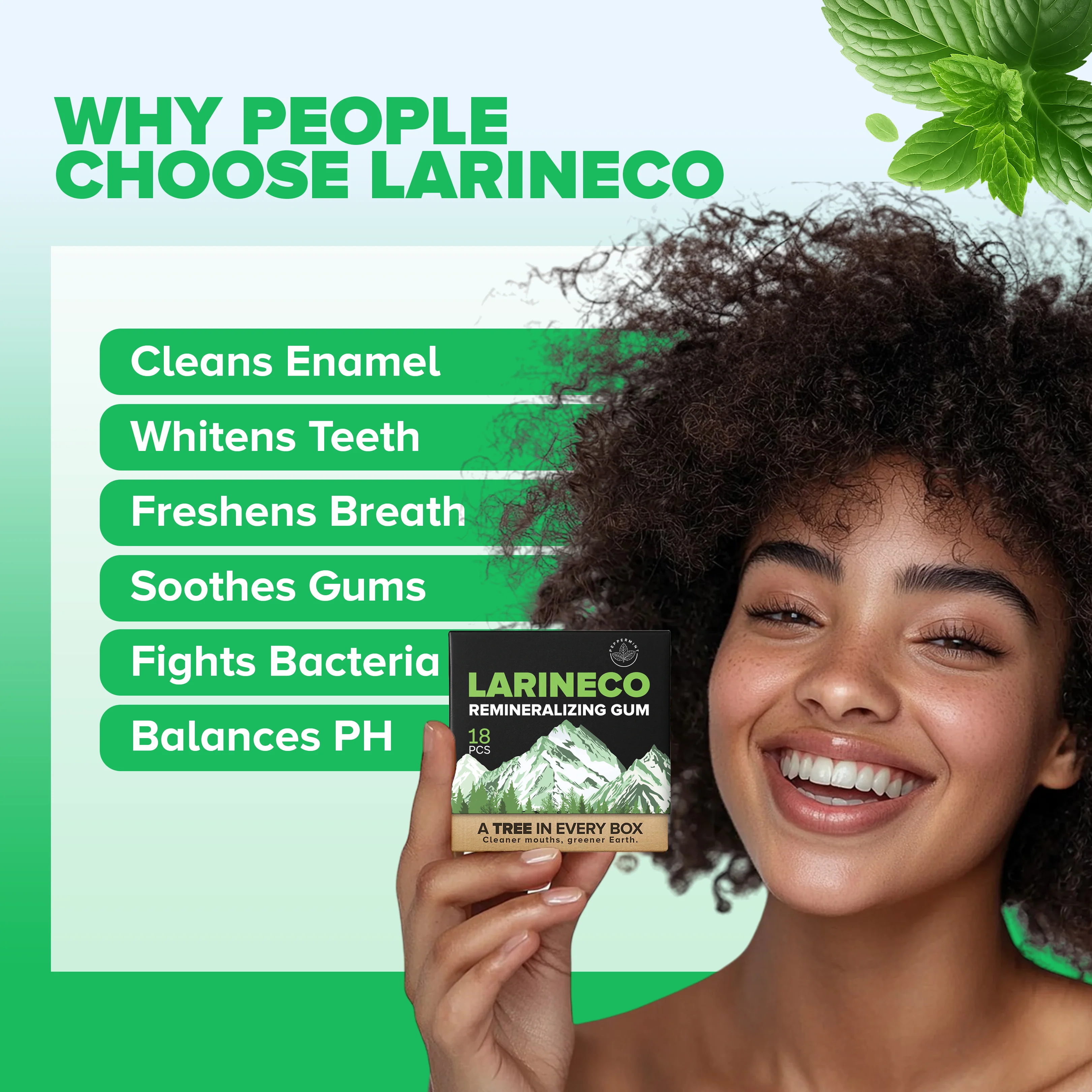 Larineco™️ - Peppermint Remineralizing Gum - Image 3
